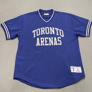 Toronto Arenas Shirt Mens Large Blue NHL Hockey Throwback Mesh Jersey‎ Tee